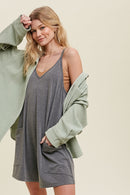 Slub Romper with Pockets
