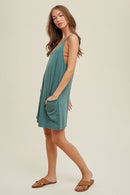 Slub Romper with Pockets