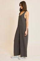 Ribbed Knit Seam Detail Jumpsuit