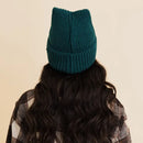 Chill Vibes Soft Ribbed Square Top Beanie