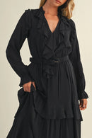 Belted Ruffled Dress