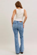 Judy Blue High Waisted Retro Bell Bottom Cuffed Bottom