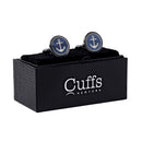 Silver Round Anchor Cufflinks