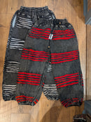 Cargo Pants stonewashed With Grey Or Red Rip