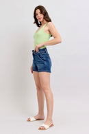 Judy Blue High Waisted Double Button Waistband Shorts