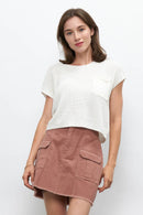 Utility Corduroy Mini Skirt