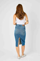 Judy Blue High Waist Mid Length Skirt