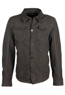 Sedro RF Men's Leather Jacket - Khaki