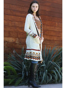 Cardigan Sweater with Border