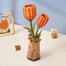 Orange Tulip 3D Wood Puzzle