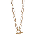 Classic Link Chain Necklace with Toggle Clasp