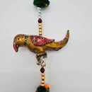 Colorful String of 5 Parrots with Bell