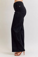 Judy Blue HW Retro Wide Leg Black Denim Jeans