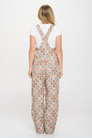 Bee Floral Print Overall