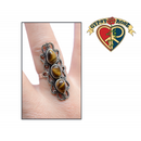 3 Stone Metal Ring