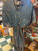 Shibori Short Sleeve Butterfly Midi Dress