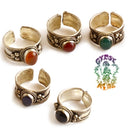 Ancient Wisdom Antique Silver With Gemstone