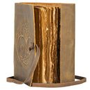 Tree with Sun & Moon Brown Suede Journal