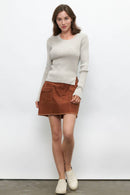 Utility Corduroy Mini Skirt
