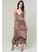 Spaghetti Strap with Ruffle Hem & Lace Detailing