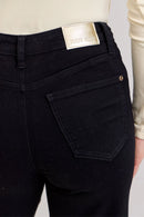 Judy Blue HW Retro Wide Leg Black Denim Jeans
