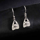 Sterling Silver Ouija Planchette Dangle Earrings