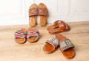 Moroccan Kilim Open-Toe Slides