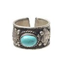 Single Stone Turquoise Adjustable Ring