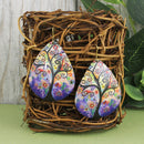 Whimisical Nature Print Teardrop Earrings