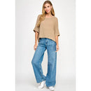 Waffle Texture Poncho Layering Top