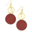 Maroon and Gold Pride Bone Earrings