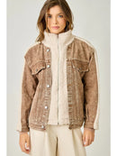 Denim Mixed Sherpa Jacket