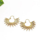 Small Brass Starburst Earring