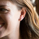 Ping Pong Brass Stud Earrings