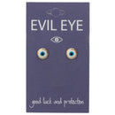Purifying White Eye Gold Post Earrings