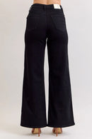 Judy Blue HW Retro Wide Leg Black Denim Jeans