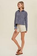 Corduroy Relaxed Crop Shacket