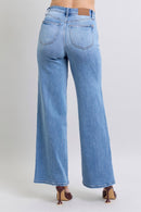 Judy Blue High Waisted Vintage Wash Retro Wide Leg