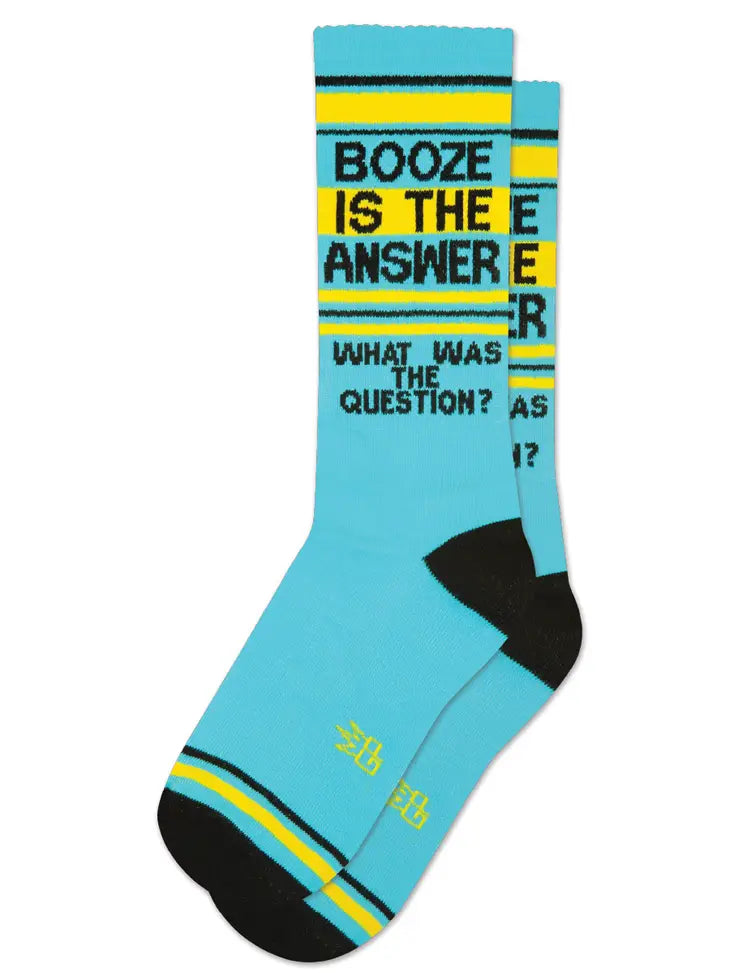 Booze is the Answer Gym Socks Sunbeam General Store