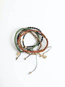 Stackable Bead and Woven Cord Bracelet