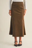 Fluted Gore Hem Skirt