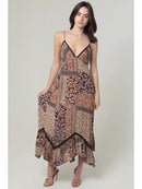 Spaghetti Strap with Ruffle Hem & Lace Detailing
