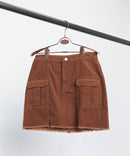 Utility Corduroy Mini Skirt
