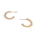 Small Sunburst Post Hoop Earring