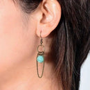 Natural Amazonite Chandelier Earrings
