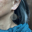 Lightweight Brass Gold Tone Flower of Life Earring