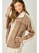 Denim Mixed Sherpa Jacket