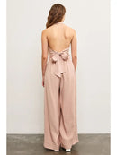Indie Rose Button Front Halter  Neck Jumpsuit