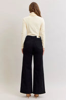 Judy Blue HW Retro Wide Leg Black Denim Jeans