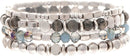 Metal & Stone Bead Bracelet Set